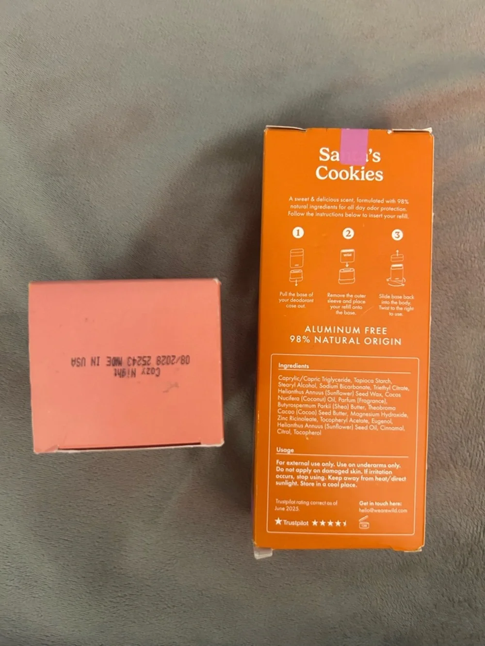 Wild Refillable Deodorant - Pink Holiday Design - Picture 2 of 2